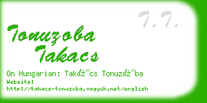 tonuzoba takacs business card